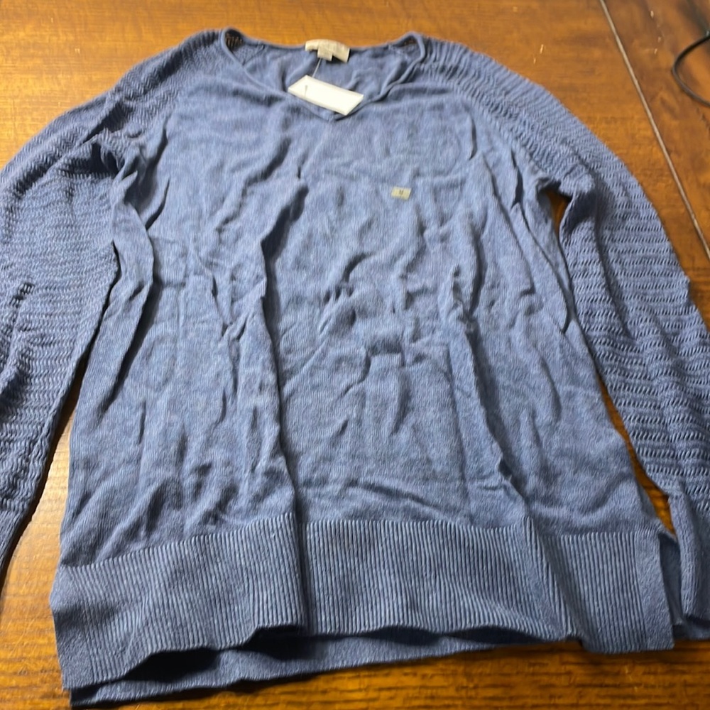 NWT Loft lightweight long sleeve vneck sweater - Blue